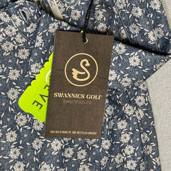 Swannies Men’s Golf Clark Polo Shirt Vintage Indigo Gray Size XL Lightweight NWT - Picture 5 of 9